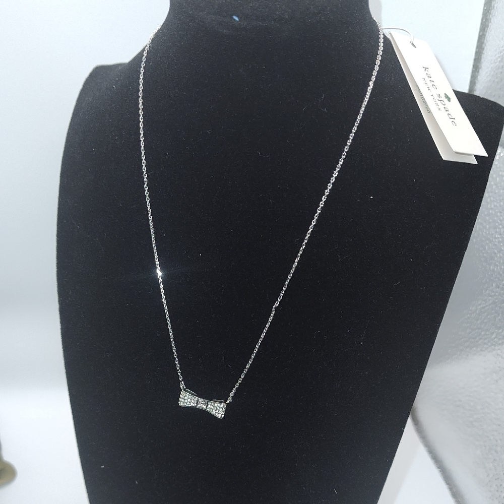 Kate Spade Silver Bow Necklace